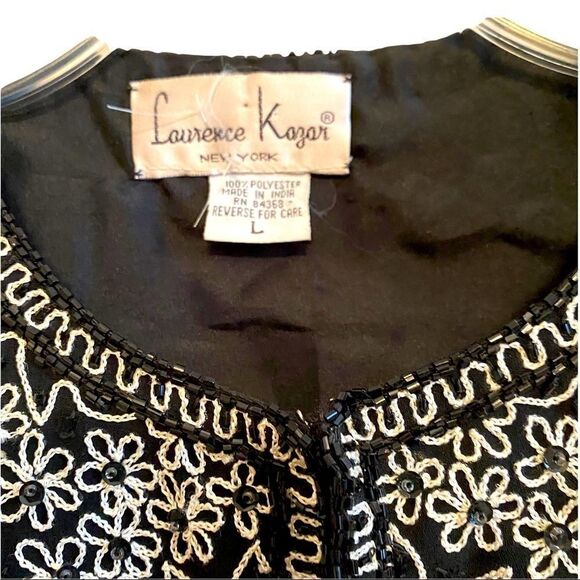Lawrence Kagar Embroidered Beaded Vintage Jacket Top Sz L - Picture 2 of 4